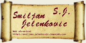 Smiljan Jelenković vizit kartica
